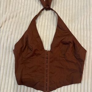 Women's trendy crop corset halter top